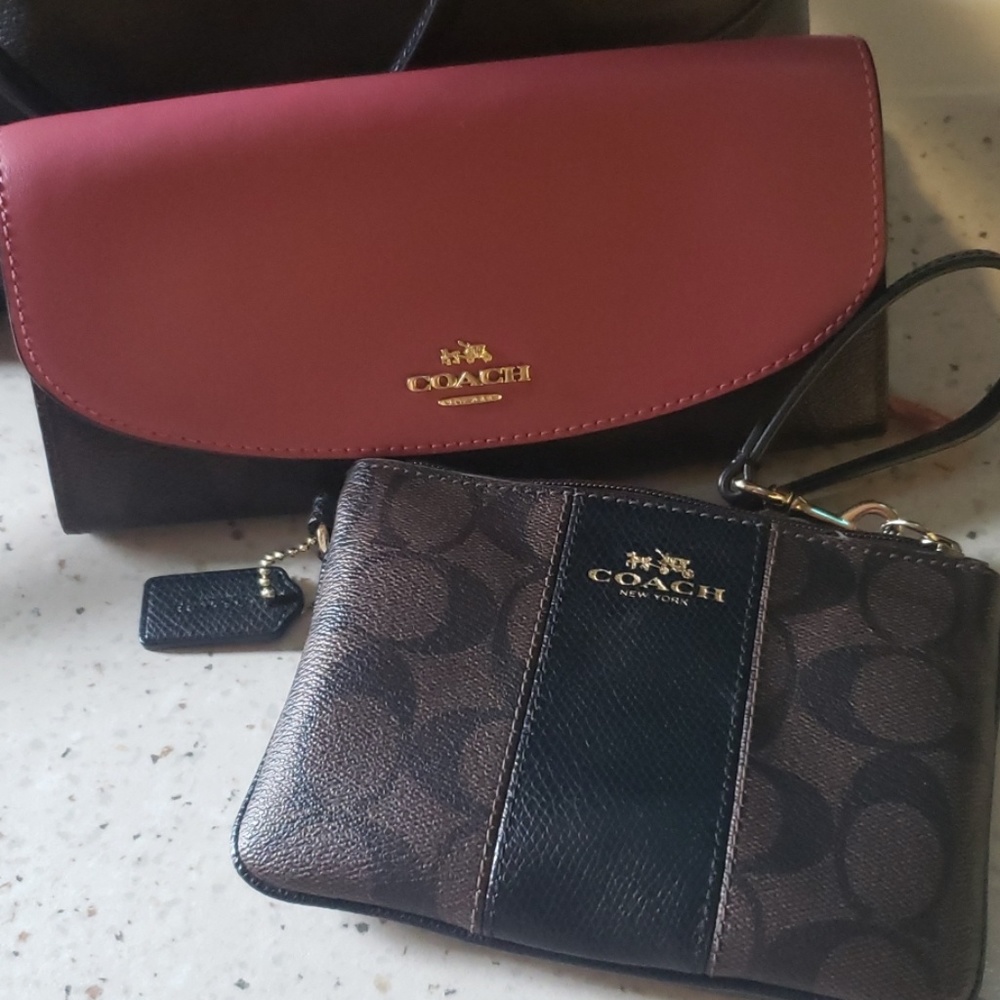 Authentic coach wallet and wristlet